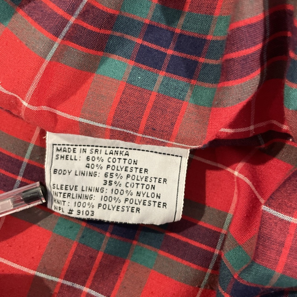 Vintage Field and Stream Jacket Men's Size XL Harrington Plaid Lined Bomber - Picture 14 of 16